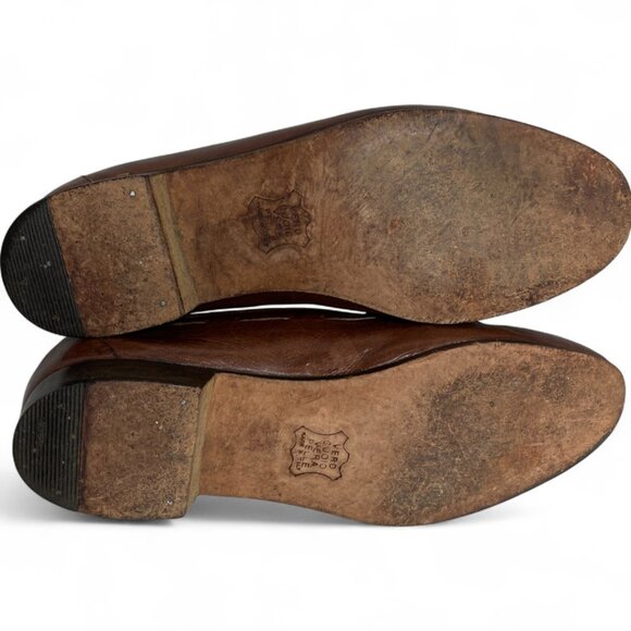 Stanley Blacker Vintage Loafer Italy Brown Leather Dress Shoes Men's 7.5 M - Picture 9 of 9